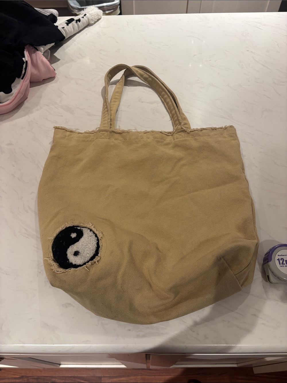 Urban Outfitters Ying Yang Neutral Tote Bag
